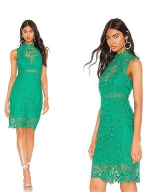 Bardot ELENI LACE DRESS IN GREENLAKE women’s 8
